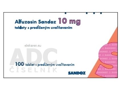Alfuzosin Sandoz 10 mg - 1x100 ks