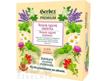 HERBEX Premium Voňavá čajová nádielka - 4x10 ks