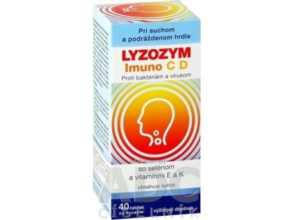 LYZOZYM IMUNO C D SO SELÉNOM A VITAMÍNMI E a K - 1x40 ks