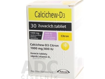 Calcichew-D3 Citron 1 000 mg/800 IU - 1x30 ks