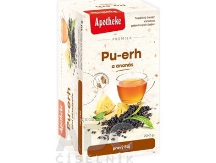 APOTHEKE PREMIER Pu-erh a ananás - pravý čierny čaj v nálevových vreckách 20x2 g (40 g)