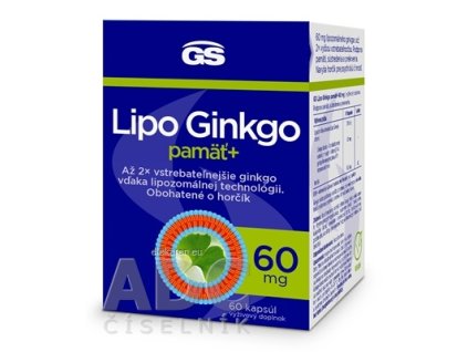 GS Lipo Ginkgo pamäť+ 60 mg - 1x60 ks