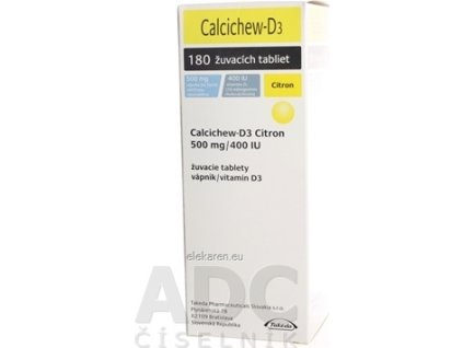 Calcichew-D3 Citron 500 mg/400 IU - 1x180 ks