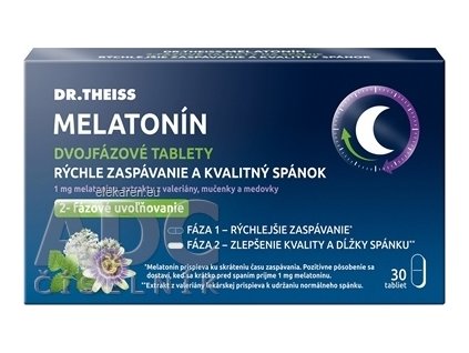 Dr.Theiss MELATONÍN dvojfázové tablety - 1x30 ks