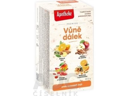APOTHEKE PREMIER Vôňa diaľok - ovocný čaj (4 druhy) v nálevových vreckách 20x2 g (40 g)