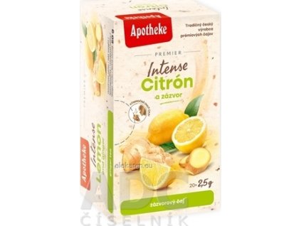 APOTHEKE PREMIER Intense Citrón a Zázvor - zázvorový čaj v nálevových vreckách 20x2,5 g (50 g)