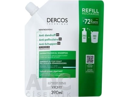 VICHY DERCOS ANTI-DANDRUFF DS GREASY REFILL - 1x390 ml
