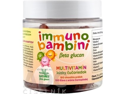 NATURES immuno bambini Beta glucan MULTIVITAMÍN - 1x60 ks