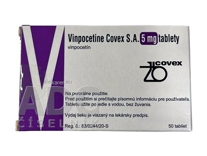 Vinpocetine Covex S.A. 5 mg - 1x50 ks