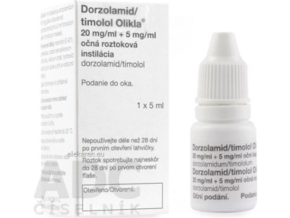 Dorzolamid/timolol Olikla 20 mg/ml+5 mg/ml - 1x5 ml