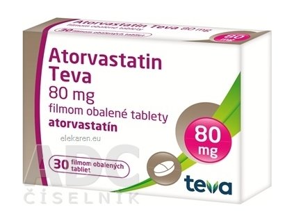 ATORVASTATIN TEVA TBL FLM 30X80MG