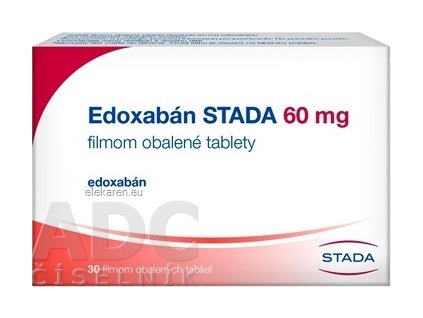Edoxabán STADA 60 mg filmom obalené tablety - 1x30 ks