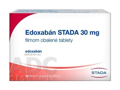 Edoxabán STADA 30 mg filmom obalené tablety - 1x30 ks