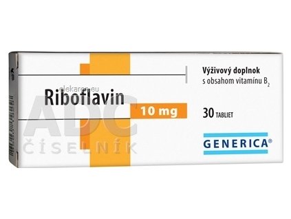 GENERICA Riboflavin 10 mg - 1x30 ks