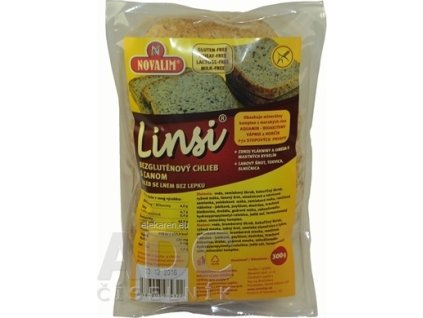 LINSI - bezgluténový chlieb s ľanom - 1x300 g