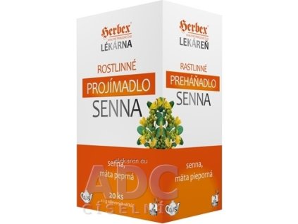 HERBEX Lekáreň Rastlinné PREHÁŇADLO SENNA - bylinná zmes (senna a mäta) čaj 20x2 g (40 g)