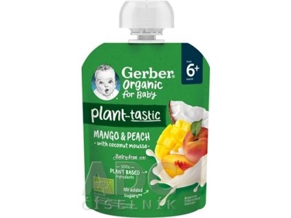 Gerber Organic Kapsička Mango, broskyňa, kokos - 1x80 g