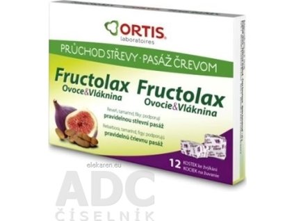 Fructolax Ovocie a vláknina KOCKY - 1x12 ks