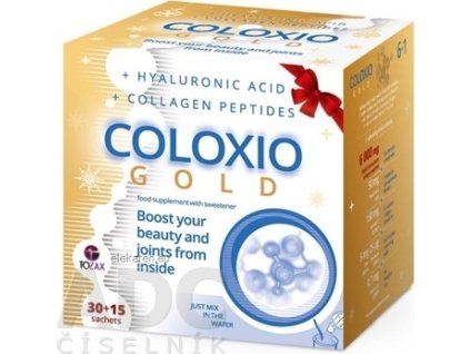 TOZAX Coloxio Gold Vianočné balenie - prášok vo vrecúškach (á 6,4 g) 30+15 zadarmo (45 ks)