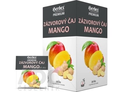 HERBEX Premium ZÁZVOROVÝ ČAJ MANGO - bylinno - ovocný čaj 20x2 g (40 g)