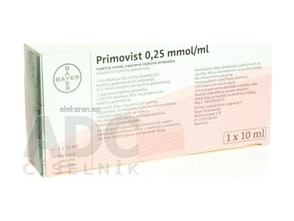 Primovist 0,25 mmol/ml, naplnená inj. striekačka - 1x10 ml