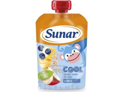Sunar COOL Jablko, Banán, Čučoriedka + OVOS - 1x110 g