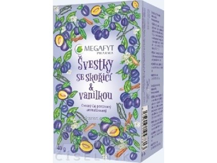 MEGAFYT SLIVKY so škoricou & vanilkou - inov. obal 2017, ovocný čaj 20x2 g (40 g)