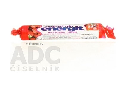 energit hroznový cukor MULTIVITAMÍN - JAHODA - pastilky 1x17 ks (37,4 g)