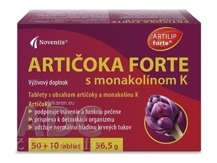 Noventis ARTIČOKA FORTE s monakolínom K