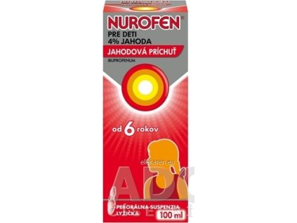 NUROFEN pre deti 4% jahoda - 1x100 ml