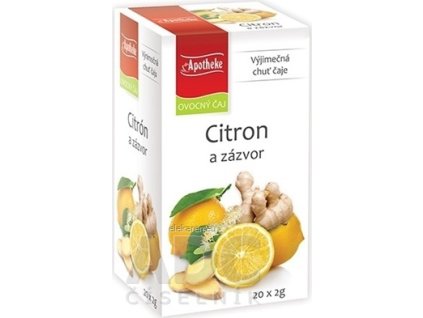 APOTHEKE PREMIER SELECTION ČAJ CITRÓN A ZÁZVOR - 20x2 g (40 g)
