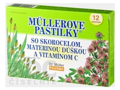 MÜLLEROVE PASTILKY SO SKOR. MAT. DÚŠKOU A VIT. C - 1x12 ks