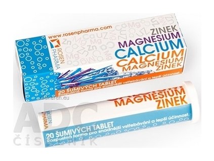 ZINOK, MAGNESIUM, CALCIUM - RosenPharma - 1x20 ks