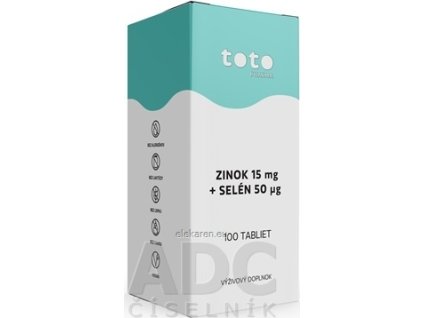 TOTO ZINOK 15 mg + SELÉN 50 µg - 1x100 ks