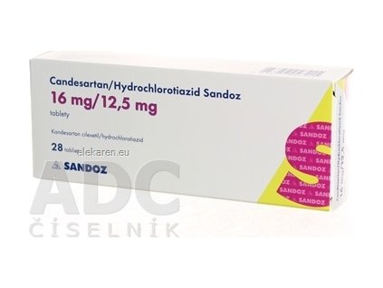 Candesartan/Hydrochlorotiazid Sandoz 16 mg/12,5 mg - 1x28 ks