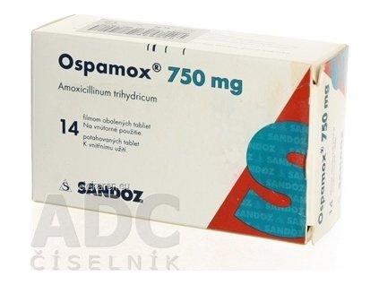 Ospamox 750 mg filmom obalené tablety - 1x14 ks