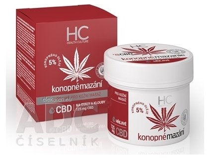 Health Culture Konopné mazanie hrejivé s CBD - 1x125 ml