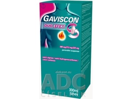 GAVISCON DUO EFEKT Perorálna suspenzia - 1x300 ml