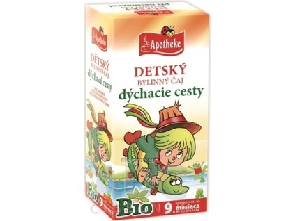 APOTHEKE BIO DETSKÝ BYLINNÝ ČAJ DÝCHACIE CESTY - nálevové vrecká (od ukončeného 9. mesiaca) 20x1,5 g (30 g)