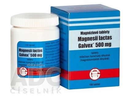 Magnesii lactas Galvex 500 mg - 1x100 ks