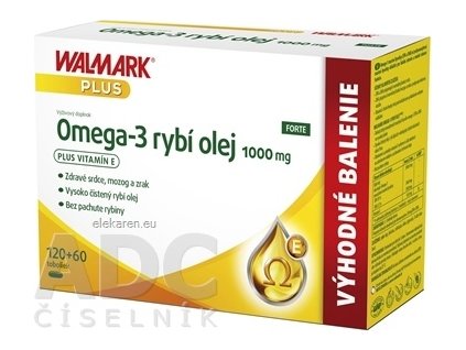 WALMARK Omega-3 rybí olej FORTE - 1x180 ks