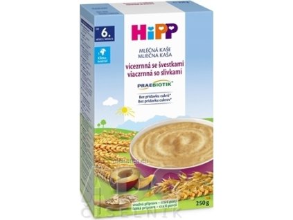HiPP Mliečna KAŠA PRAEBIOTIK viaczrnná so slivkami - 1x250 g