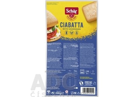 Schär CIABATTA žemle - bezgluténové, predpečené 4x50 g (200 g)