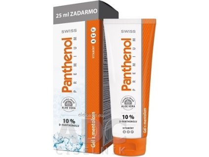 SWISS Panthenol PREMIUM Gél s mentolom - 100+25 ml zadarmo (125 ml)