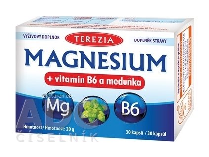 TEREZIA MAGNESIUM + vitamin B6 a meduňka - 1x30 ks