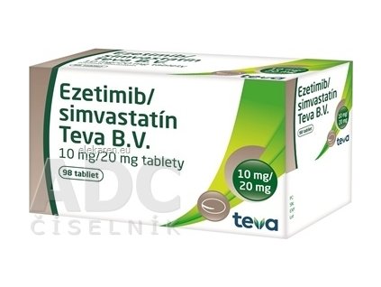 Ezetimib/simvastatín Teva B.V. 10 mg/20 mg - 1x98 ks