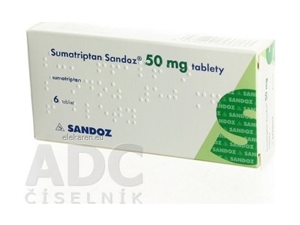 Sumatriptan Sandoz 50 mg - 1x6 ks
