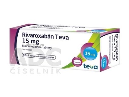 Rivaroxabán Teva 15 mg - 98x1 ks
