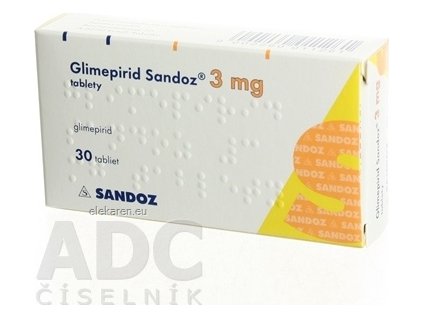 Glimepirid Sandoz 3 mg - 1x30 ks