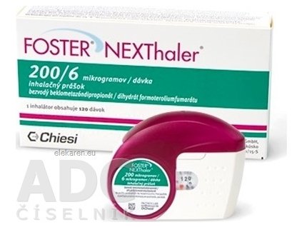 Foster Nexthaler 200/6 mikrogramov/dávka - plv inh (inhalátor plast.) 1x120 dávok